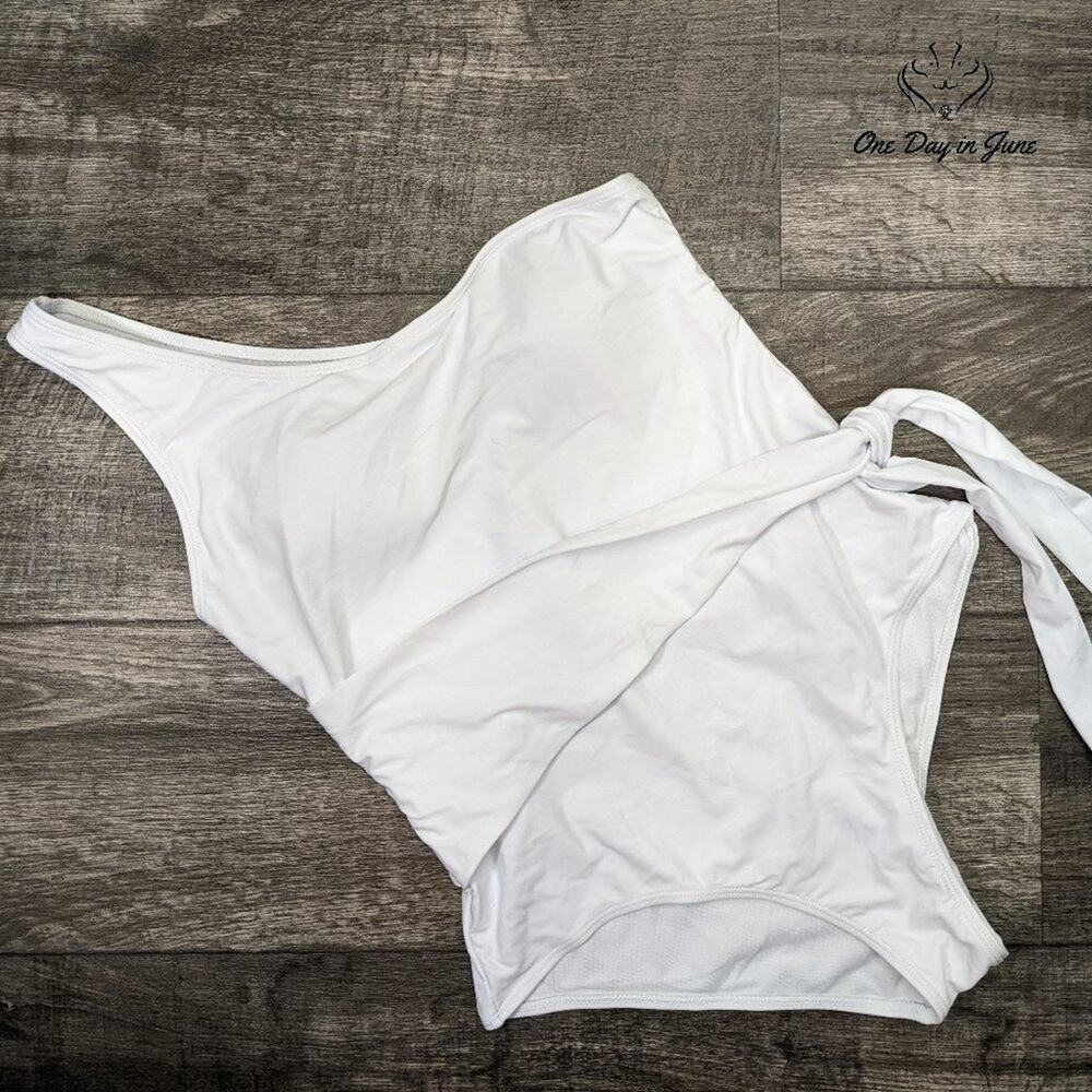 ODIJ One Shoulder Tie Waist One Piece Swimsuit Size XL